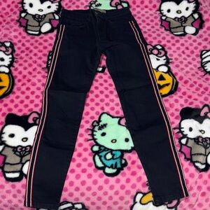 Zara Blue Jeans with Red Stripes